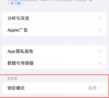 乐陵苹果15服务网点分享iPhone15中的“锁定模式”有什么作用